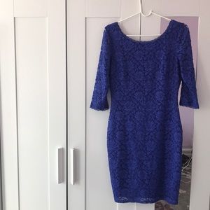 Purple lace elegant dress